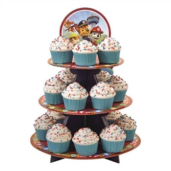 Στάση για Cupcake από χαρτόνι 3 επιπέδων
